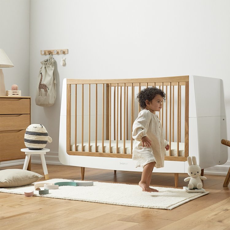 SnuzKot Skandi Cot Bed - Oak - Nursery Furniture - The Baby Service