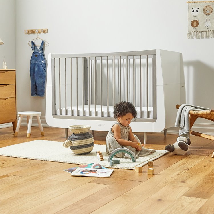SnuzKot Skandi Cot Bed - Silver Birch - Lifestyle Nursery - The Baby Service