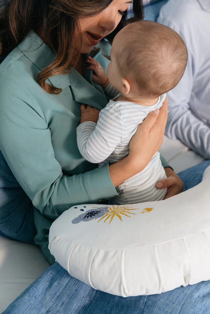 DockATot La Maman Wedge Nursing Pillow - Embroidered Skies - The Baby Service