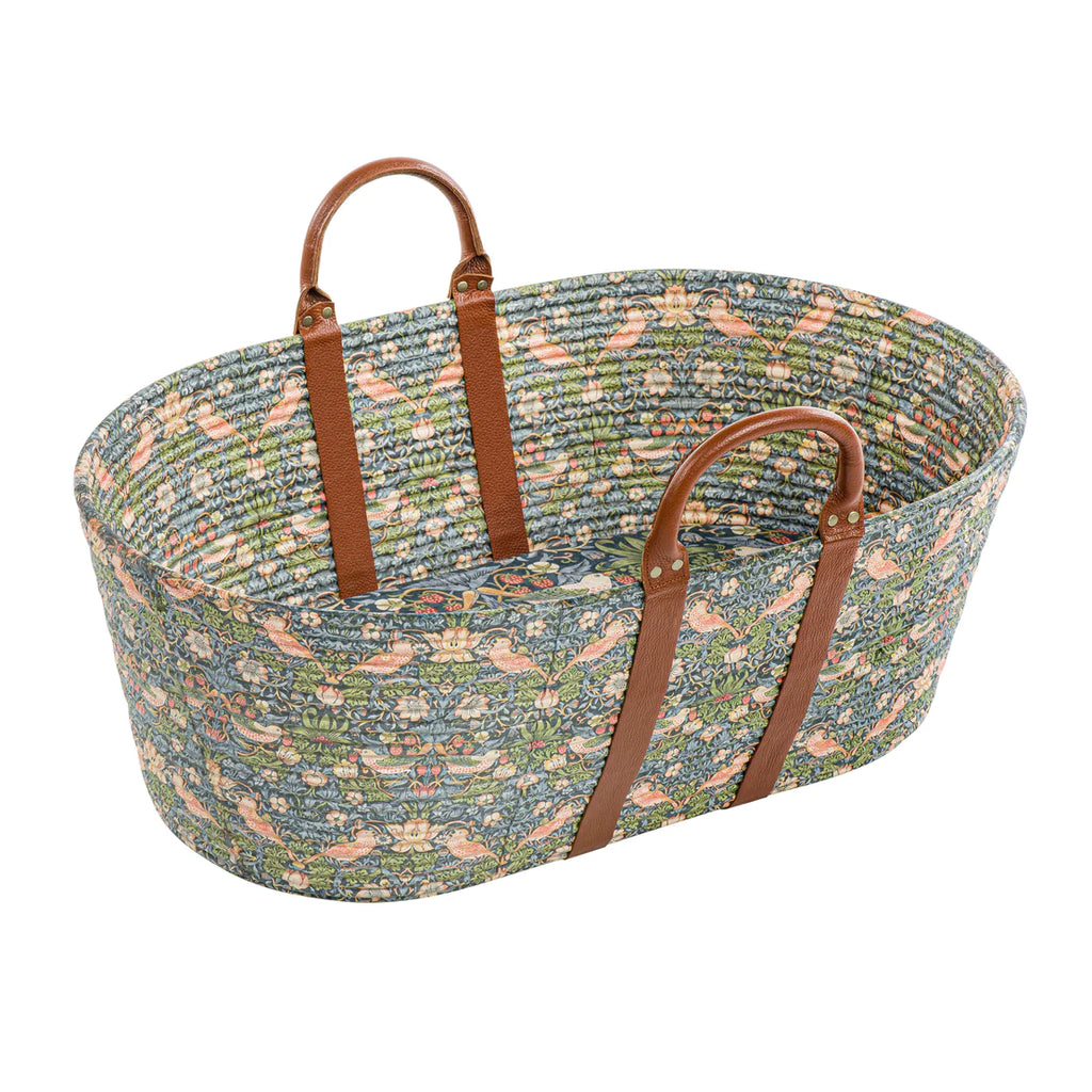 DockATot Dream Weaver Moses Basket - Strawberry Thief - The Baby Service