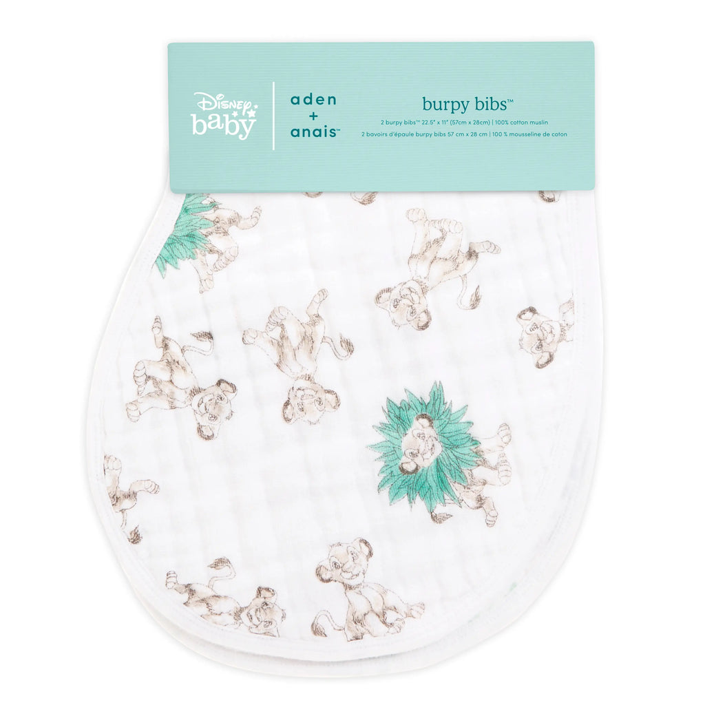 Aden + Anais Burpy Bibs 2 Pack - Disney The Lion King - Baby Shower Gifts - The Baby Service