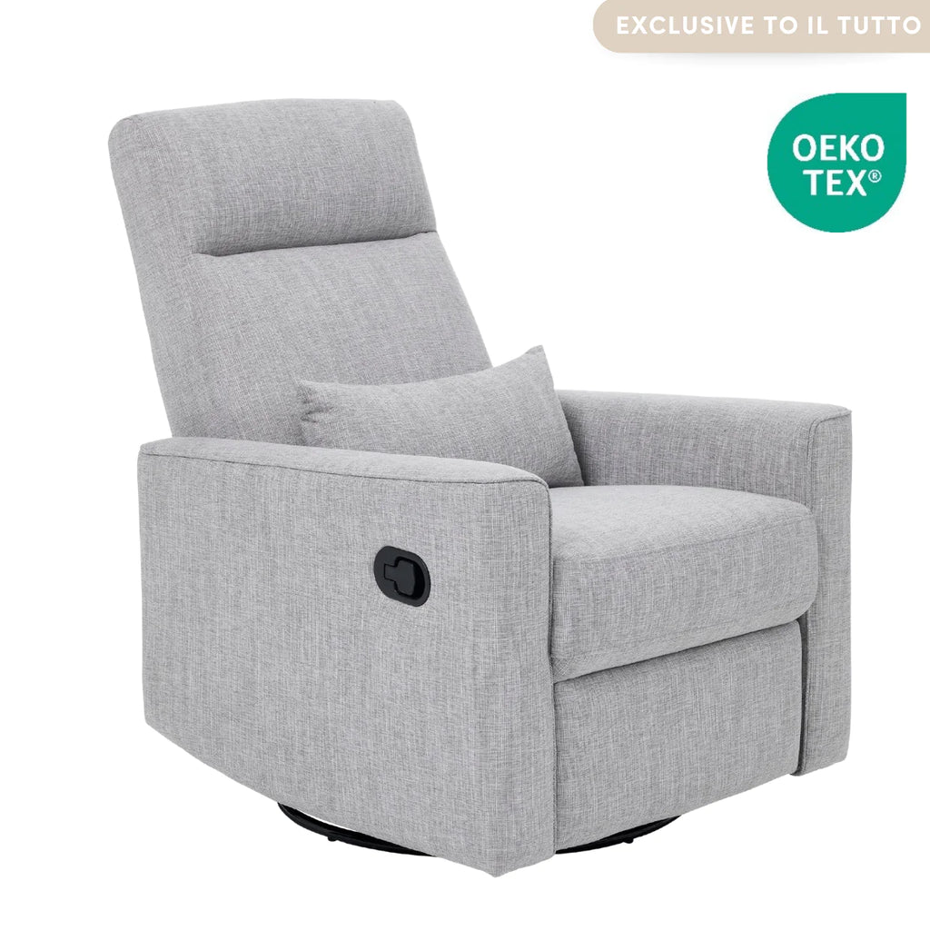 iL Tutto - Paige Recliner Glider Nursery Chair in Pure Grey - The Baby Service