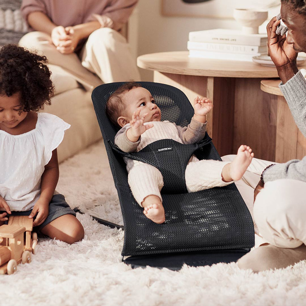 BabyBjorn Bouncer Bliss Mesh - Black - Lifestyle - The Baby Service