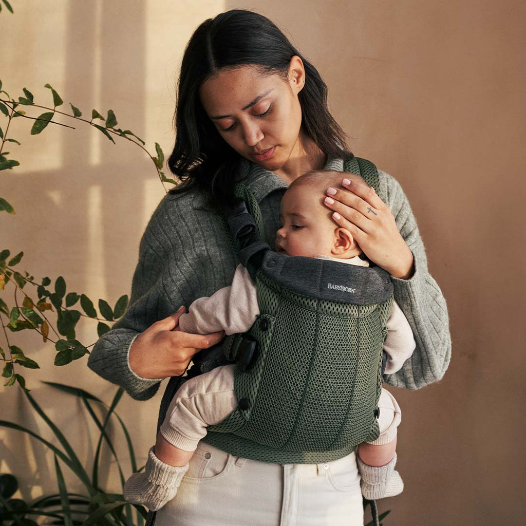 BabyBjorn Harmony 3D Mesh Baby Carrier - Dark Green - Lifestyle - The Baby Service
