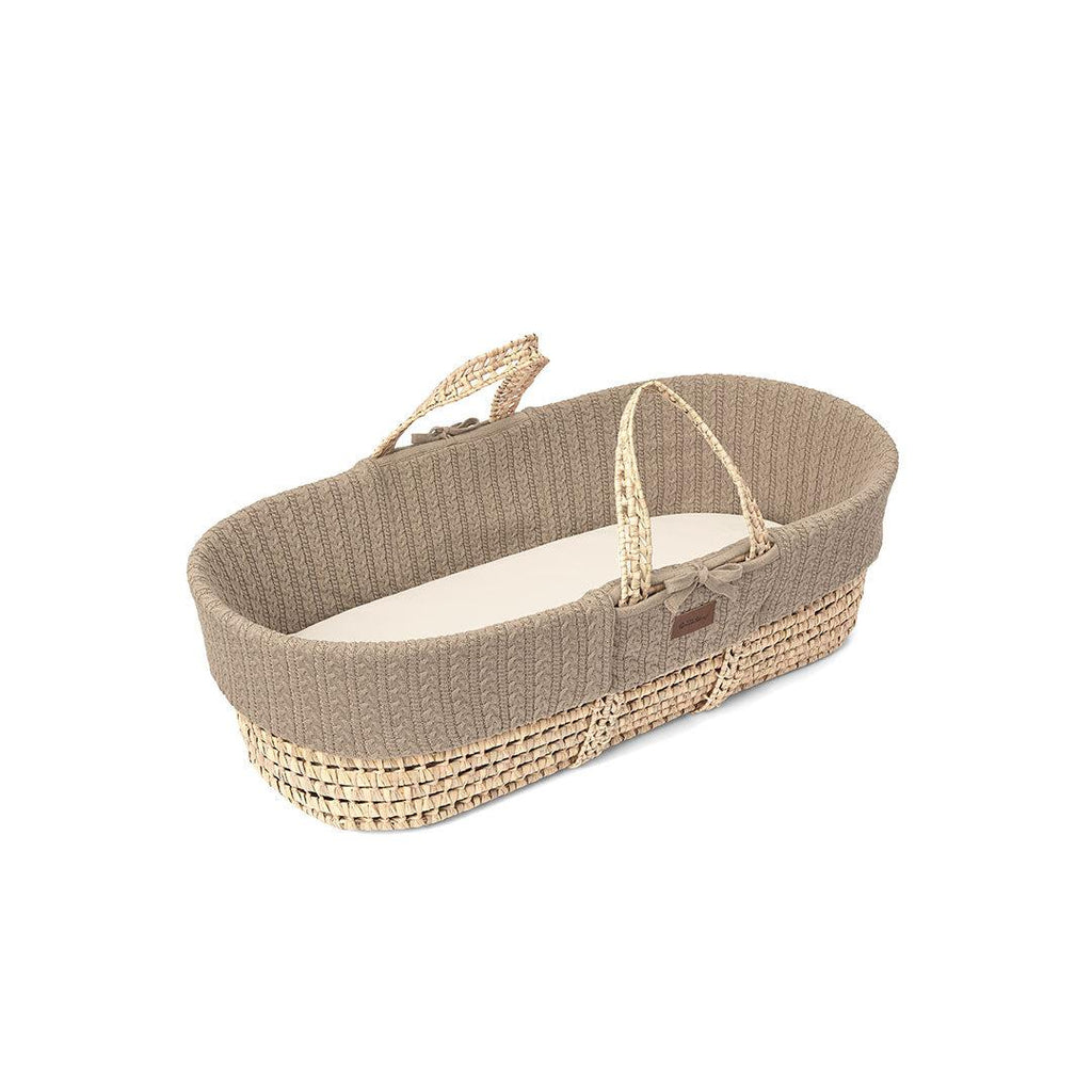 Little Green Sheep - Natural Knitted Moses Basket & Mattress Truffle with Stand Bundle - Bassinet - The Baby Service