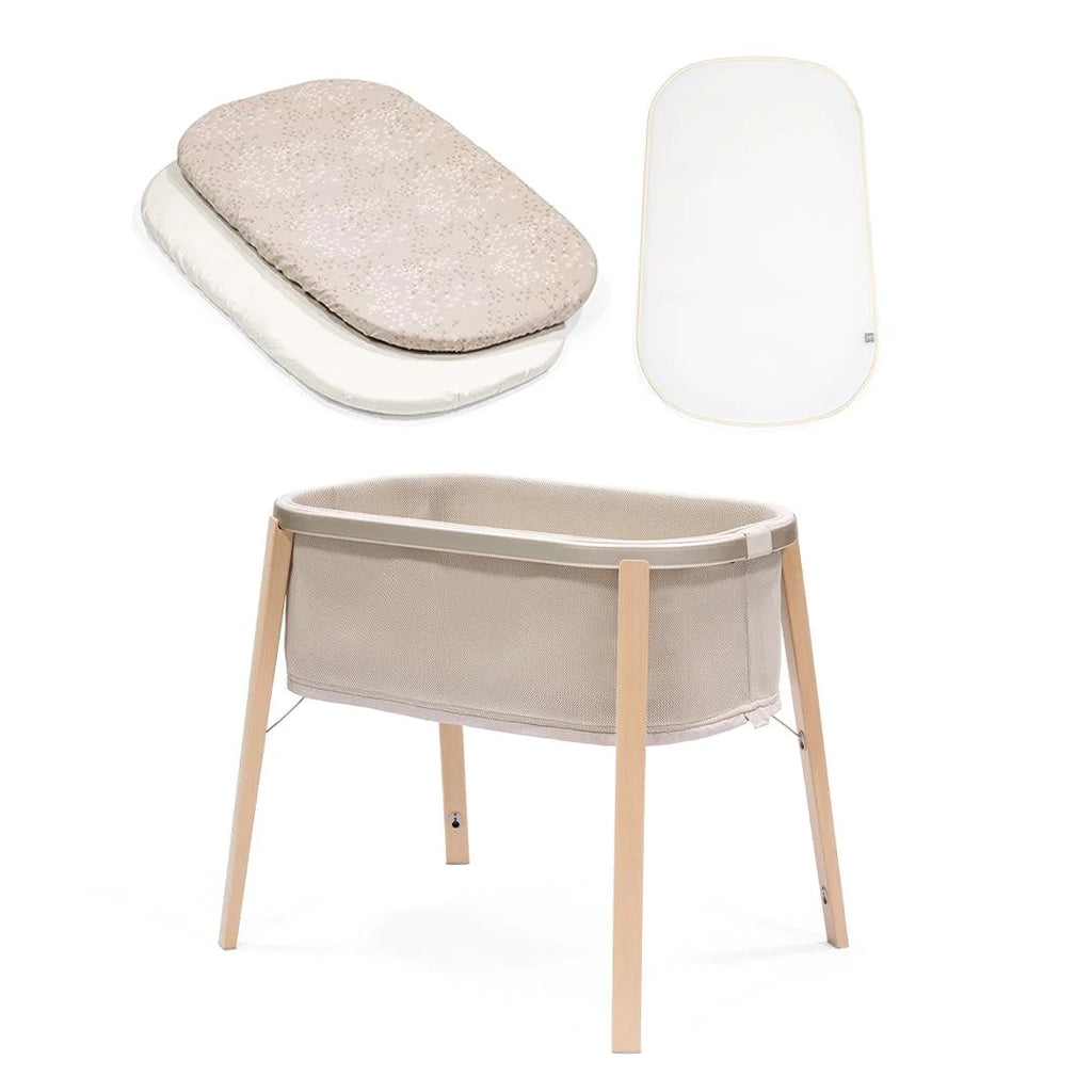 Stokke Snoozi Bassinet - Sandy Beige - Combo - The Baby Service