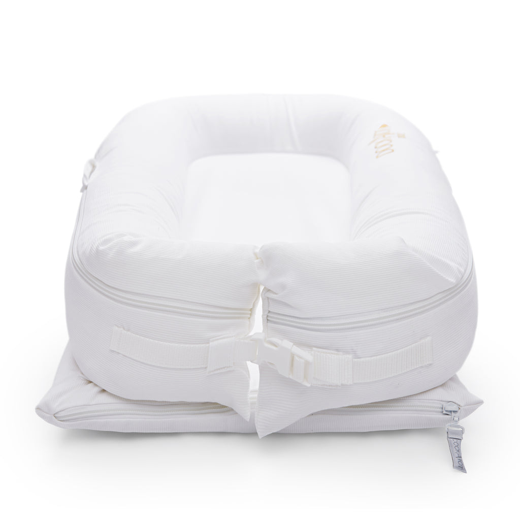 DockATot Deluxe + Extra Spare cover in Pristine White = The Baby Service - Sleepyhead