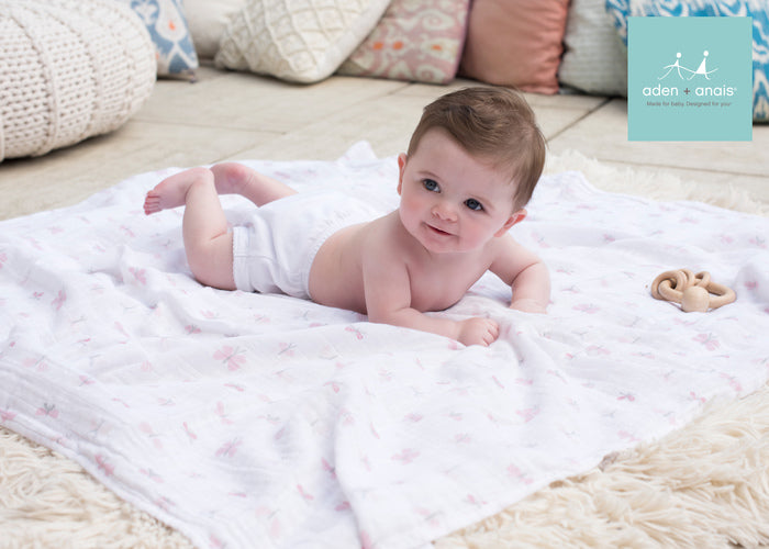 Aden + Anais Lovely Reverie Swaddle 4 Pack Lifestyle - The Baby Service