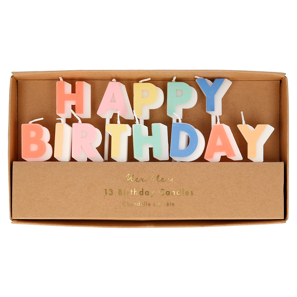 Meri Meri - Happy Birthday Candles - 1st Birthday Party Gifts - The Baby Service