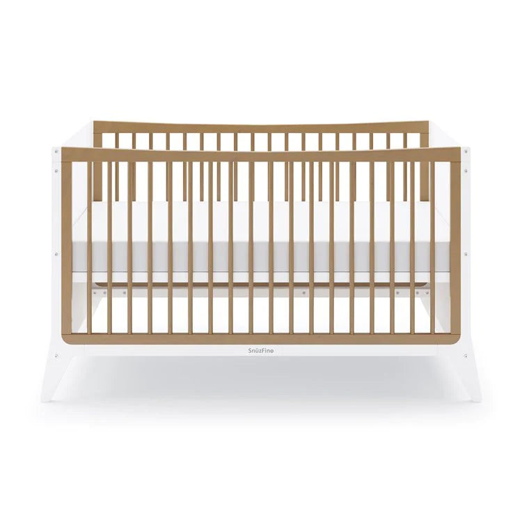 SnuzFino Cot Bed - White Natural - Nursery Cribs - The Baby Service
