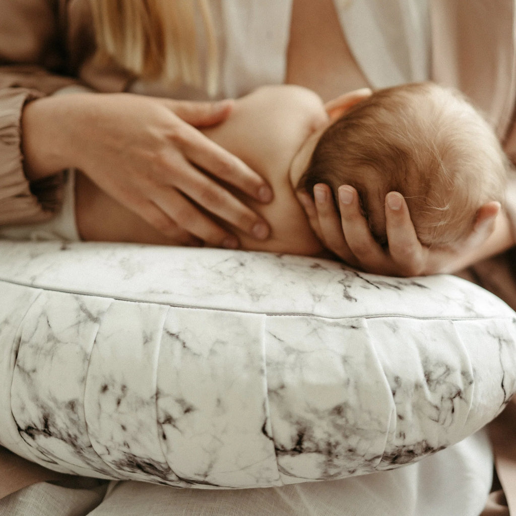 DockATot La Maman Wedge Nursing Pillow - Carrara Marble - Nursery - The Baby Service
