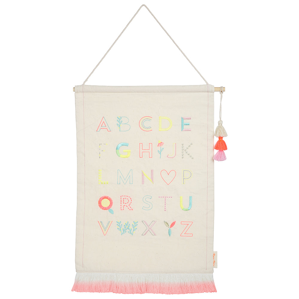 Meri Meri - Pink Alphabet Wall Hanging - The Baby Service