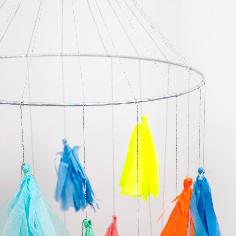 Meri Meri - Bright Tassel Chandelier - Hanging Party Decorations - The Baby Service