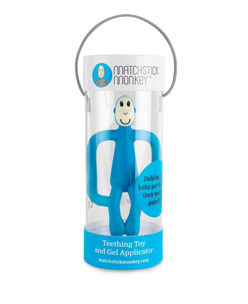 Matchstick Monkey Teething Toy and Gel Applicator - Blue - Baby Service