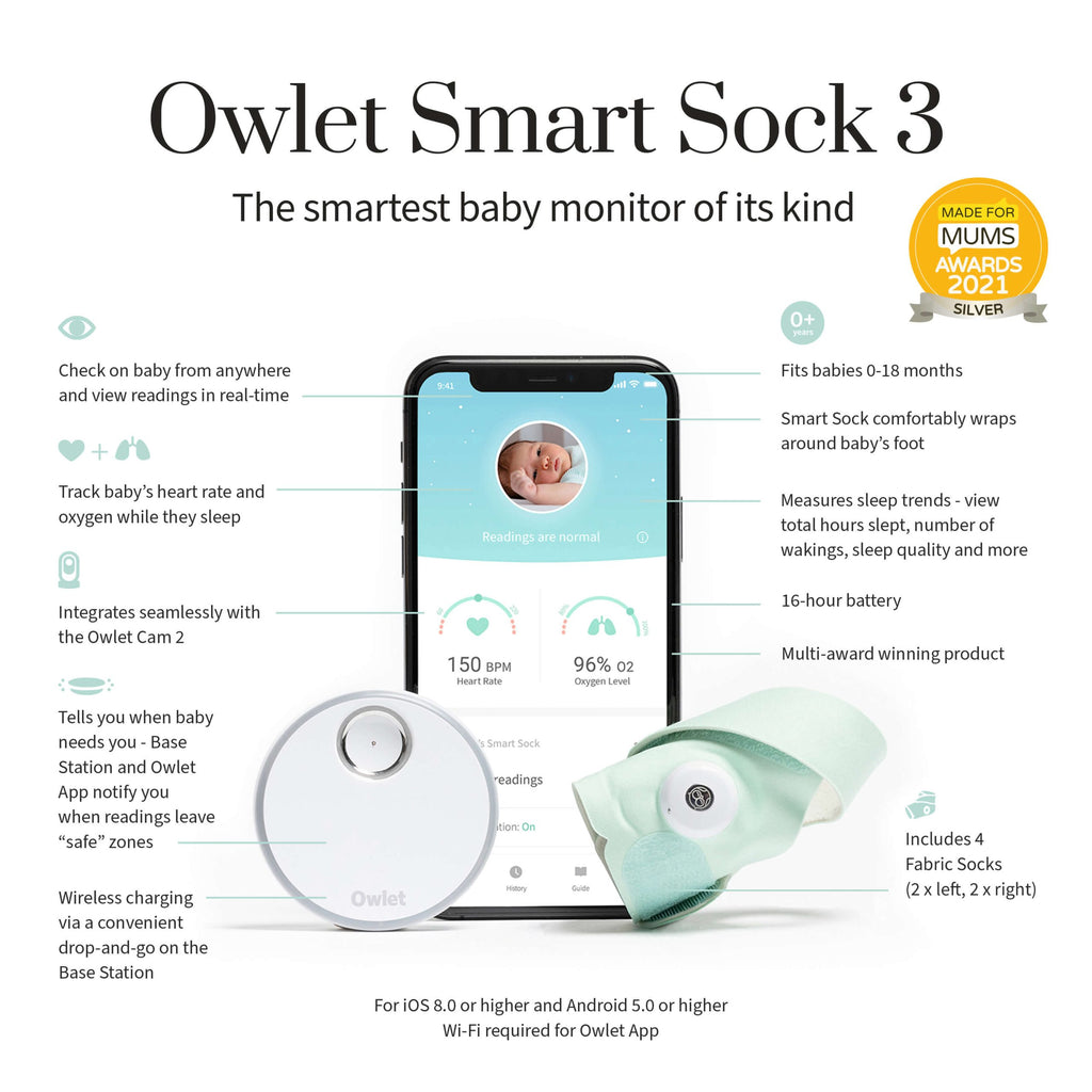 Owlet Monitor Duo - Smart Sock 3 and Cam 2 - The Baby Service