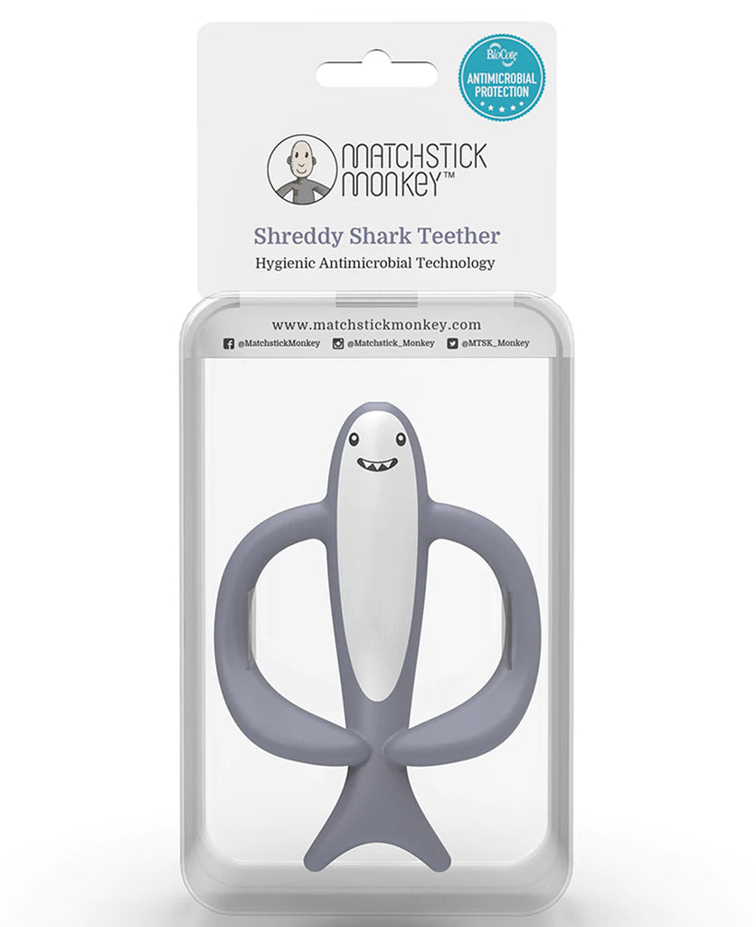 Matchstick Monkey - Shreddy Shark Animal Teether - Gift Box - The Baby Service