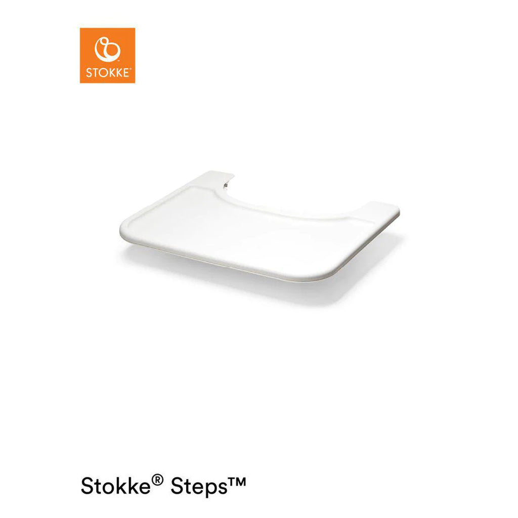Stokke Steps Chair Bundle Set - White and Hazy Grey - Food Tray - The Baby Service