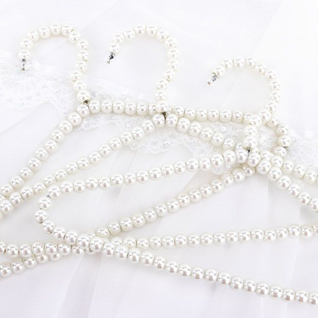 Children's Beaded Pearl Effect Clothes Hanger - 30cm - The Baby Service