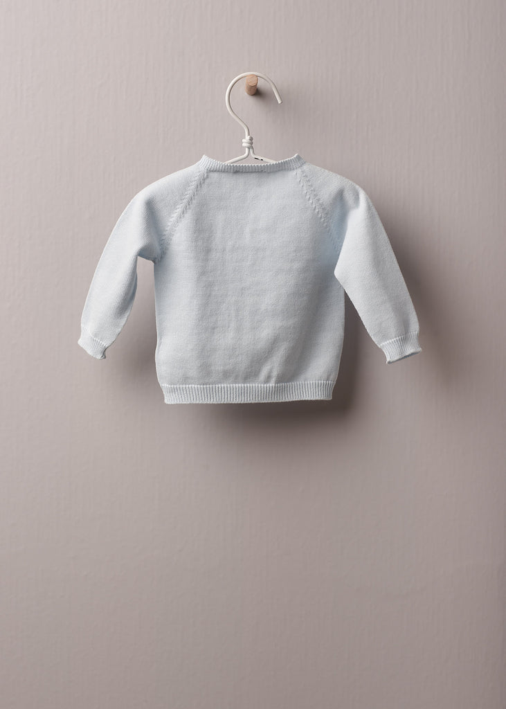 Wedoble - Blue Cotton Sweater - The Baby Service