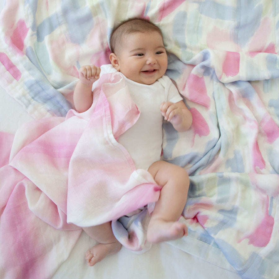 Aden + Anais Florentine Painterly Silky Soft Dream Blanket - The Baby Service