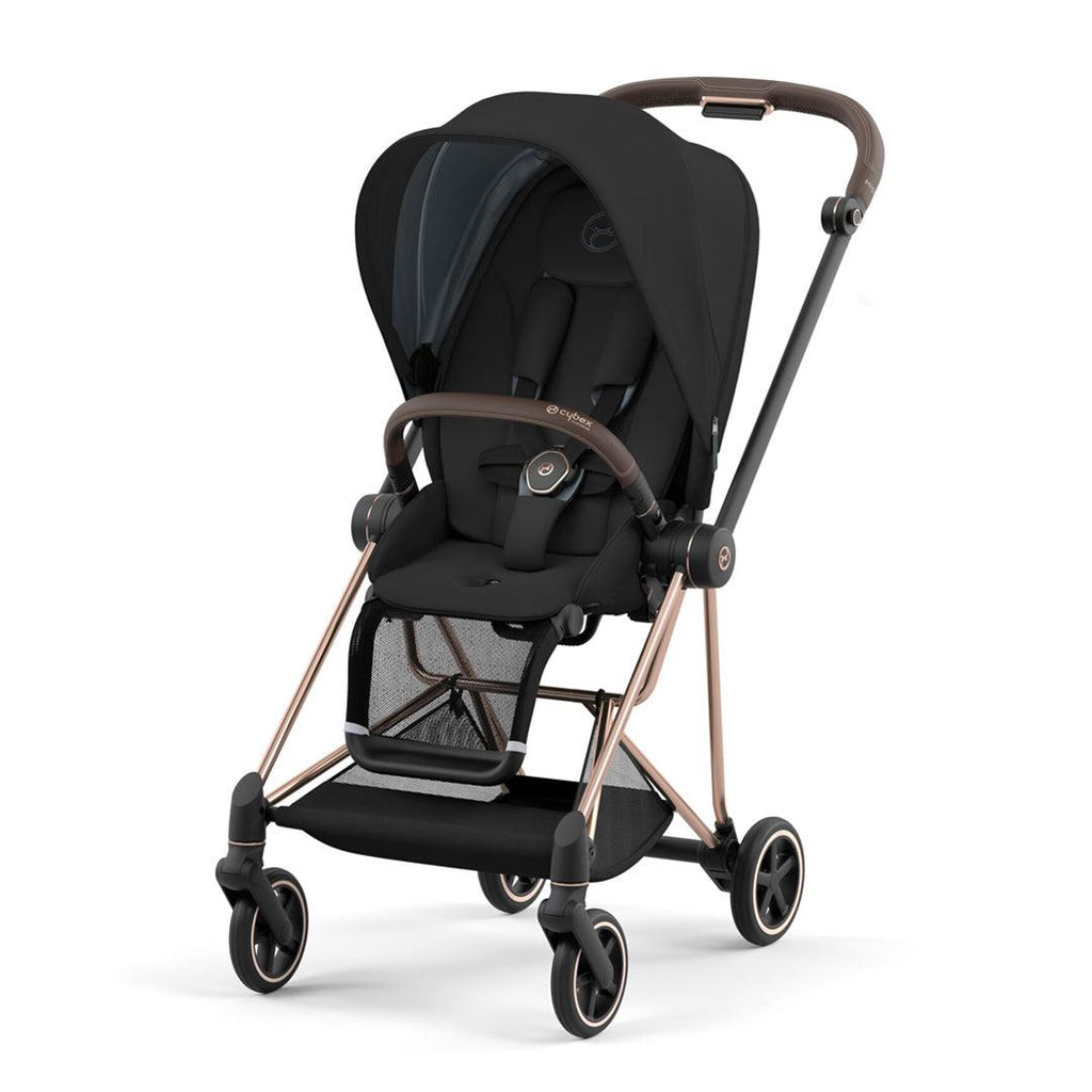 CYBEX MIOS Pushchair - Stroller - Deep Black - The Baby Service - Rose Gold