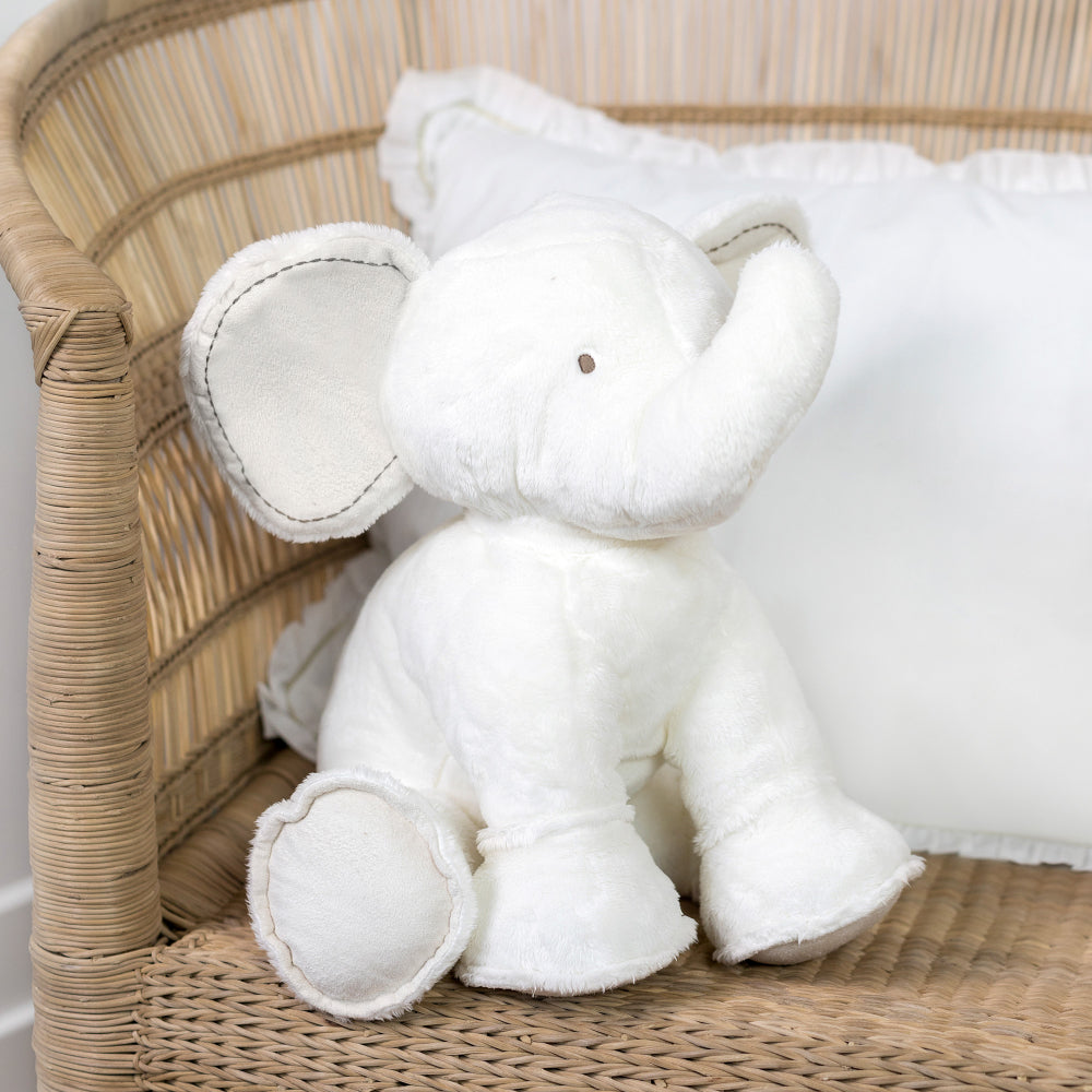 Tartine Et Chocolat - Ferdinand The Elephant in White 25cm - The Baby Service Lifetstyle