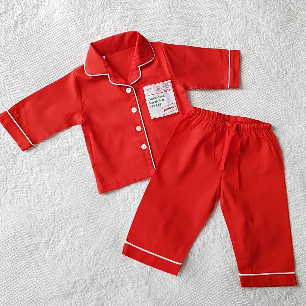 Mini Lunn - Christmas Pocket Pyjamas - Children's Clothing - The Baby Service
