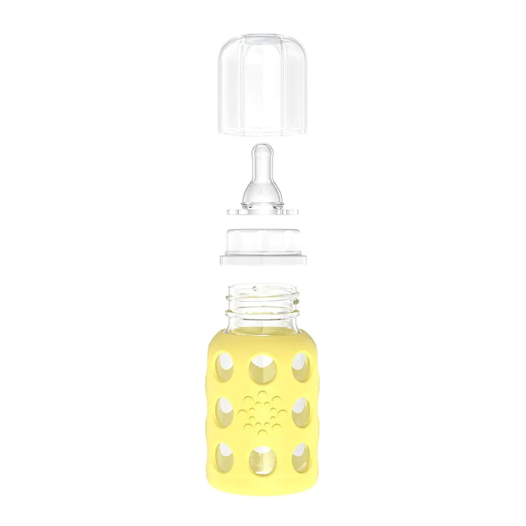 Lifefactory Glass Baby Bottle - Banana (120ml) - Gifts - The Baby Service