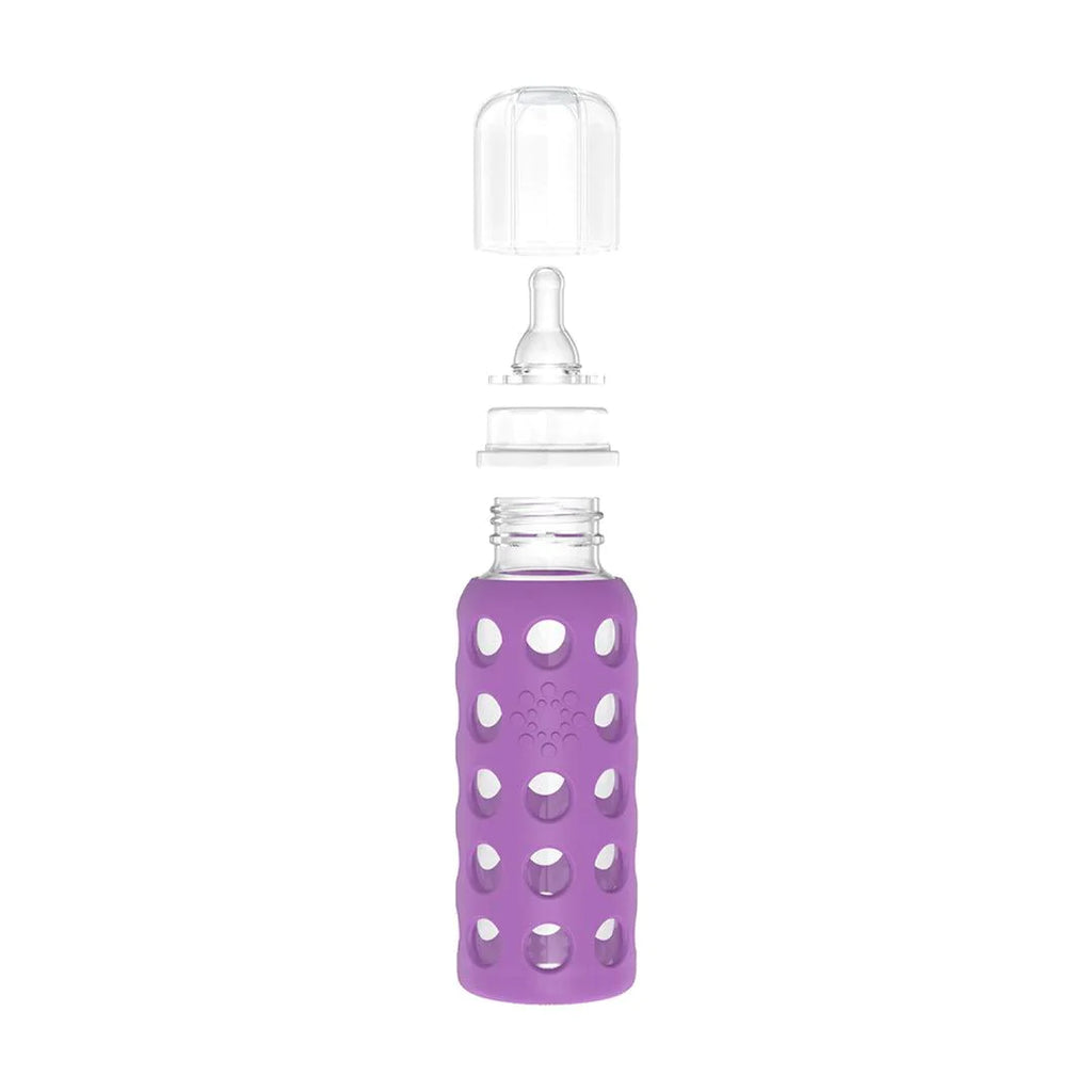 Lifefactory Glass Baby Bottle - Grape (265ml) - The Baby Service.com