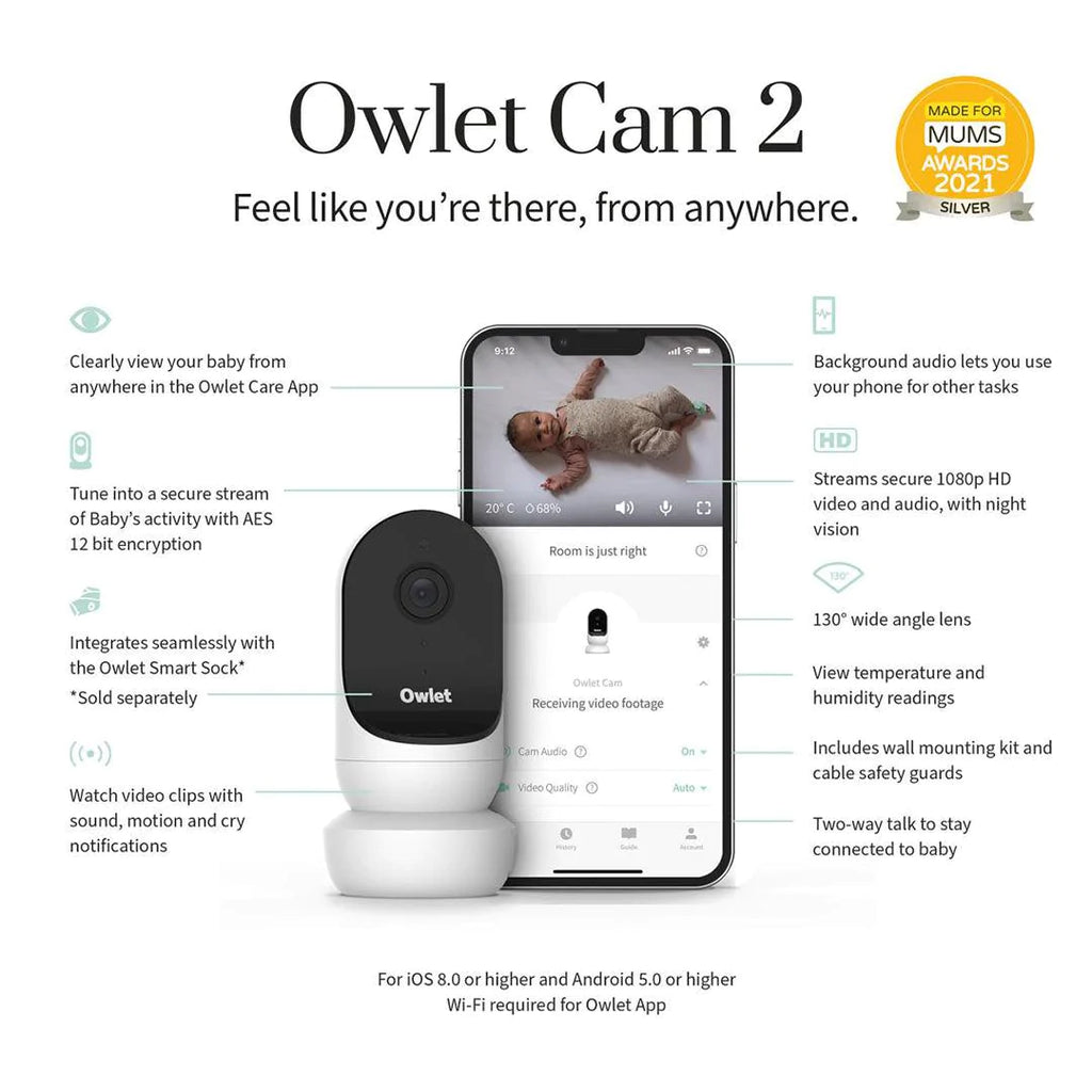 Owlet Cam 2 - Baby Monitors - The Baby Service - Information