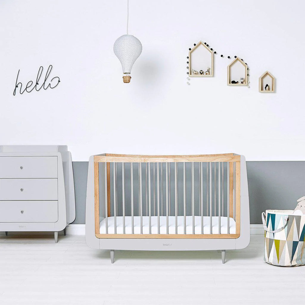 SnuzKot Skandi Cot Bed - Skandi Grey - Nursery - The Baby Service