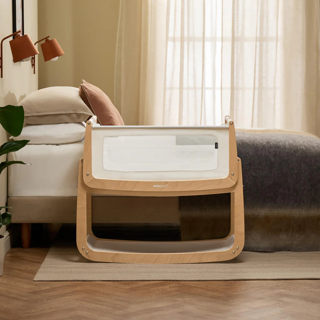 SnuzPod 5 Bedside Crib - Natural - Lifetyle - The Baby Service
