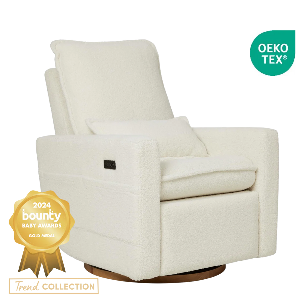 iL Tutto - Frankie Electric Recliner Glider Nursery Chair in Coconut Teddy - The Baby Service - 