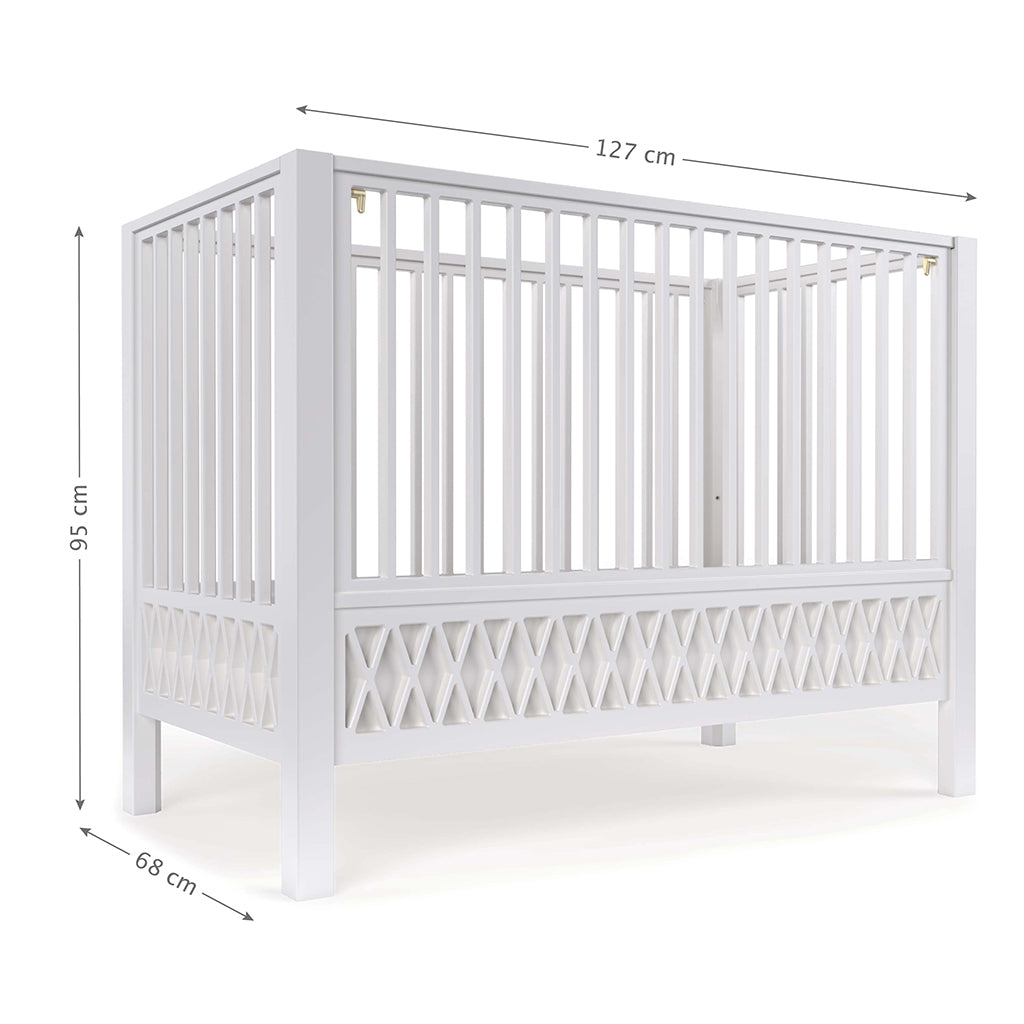 Cam Cam Copenhagen Harlequin Baby Bed White - The Baby Service