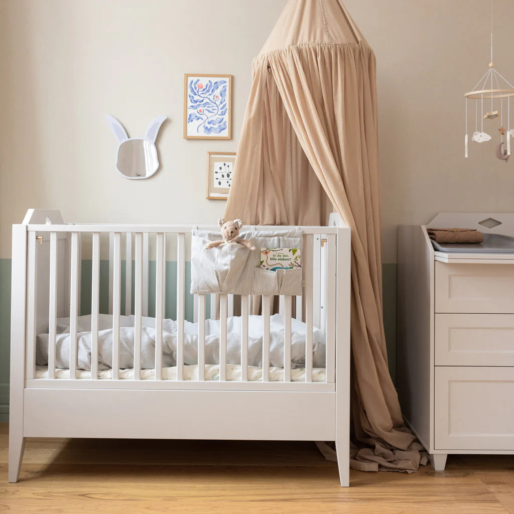 Cam Cam Copenhagen Luca Baby Cot Bed - White - Lifestyle