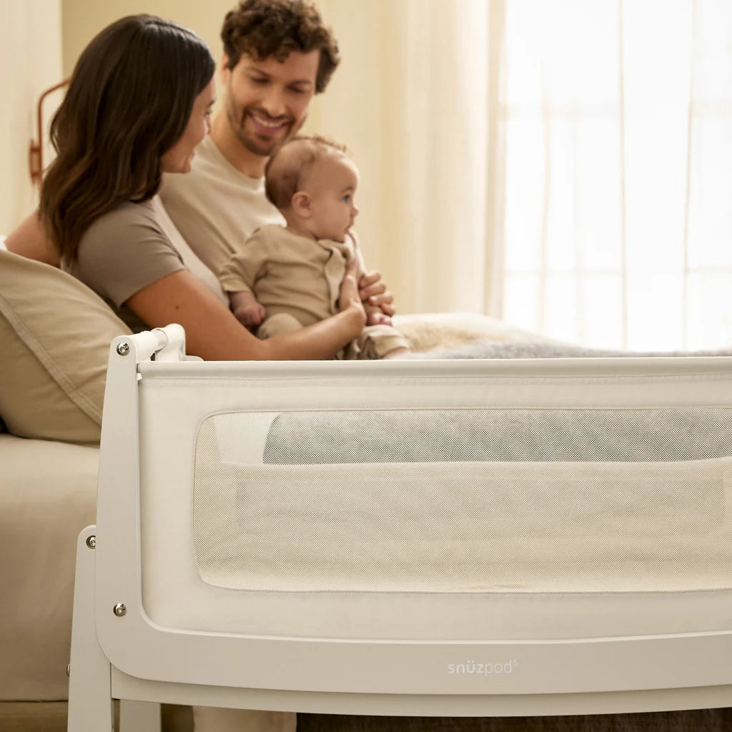 SnuzPod 5 Bedside Crib - Cashmere - Lifestyle - The Baby Service