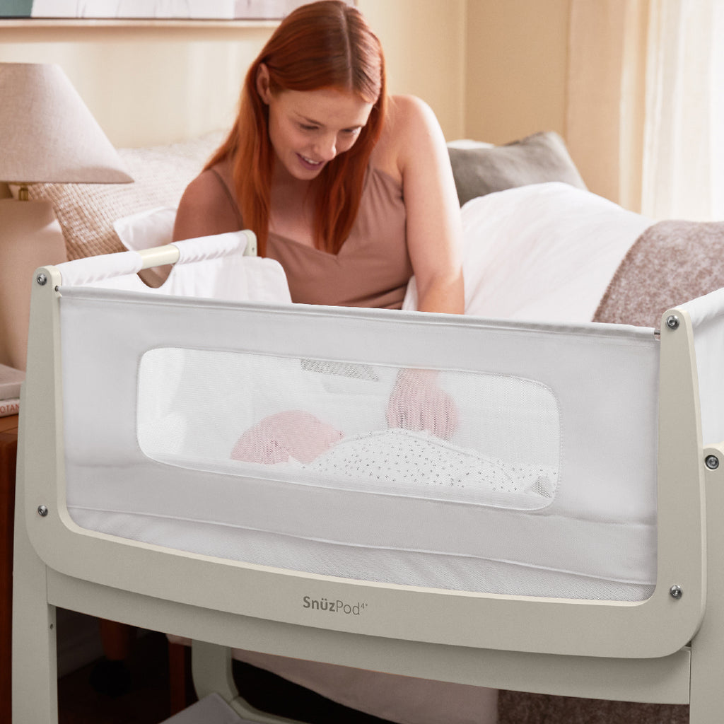 SnuzPod4 Bedside Crib - Barley - The Baby Service.com
