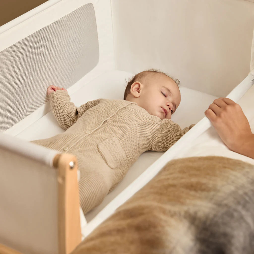 SnuzPod 5 Bedside Crib - Natural - Lifetyle - The Baby Service