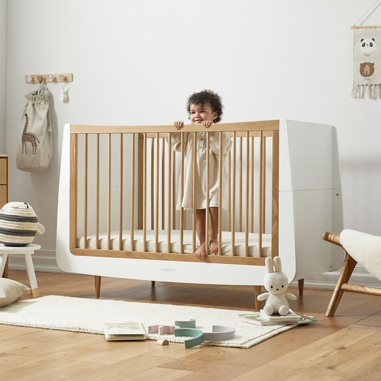 SnuzKot Skandi Cot Bed - Oak - Lifestyle - The Baby Service