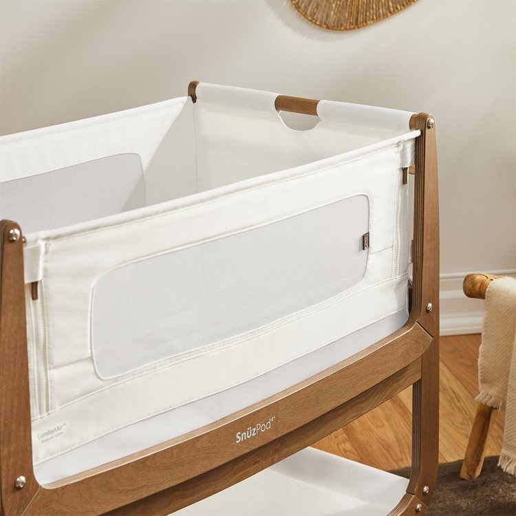 SnuzPod4 Bedside Crib The Natural Edit - Walnut - The Baby Service