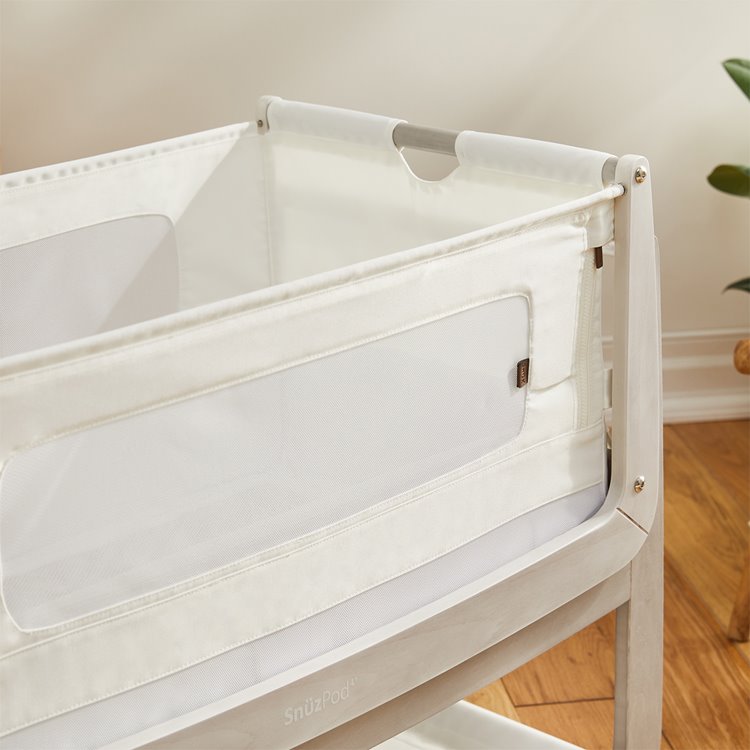 SnuzPod4 Bedside Crib The Natural Edit - Silver Birch - The Baby Service
