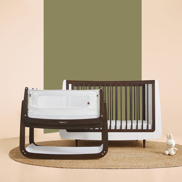SnuzPod4 Bedside Crib The Natural Edit - Ebony - Crib - The Baby Service