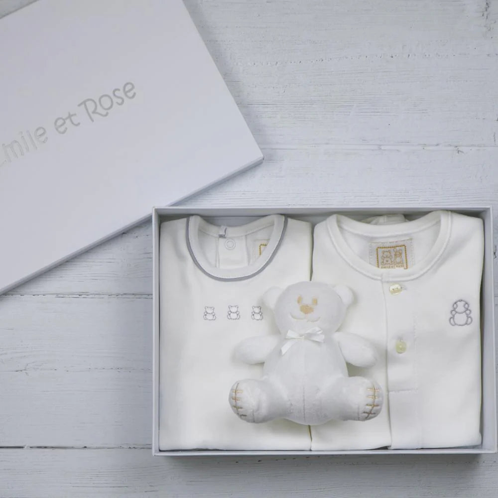 Emile et Rose - Tatum White Unisex Baby Gift Set - The Baby Service - 