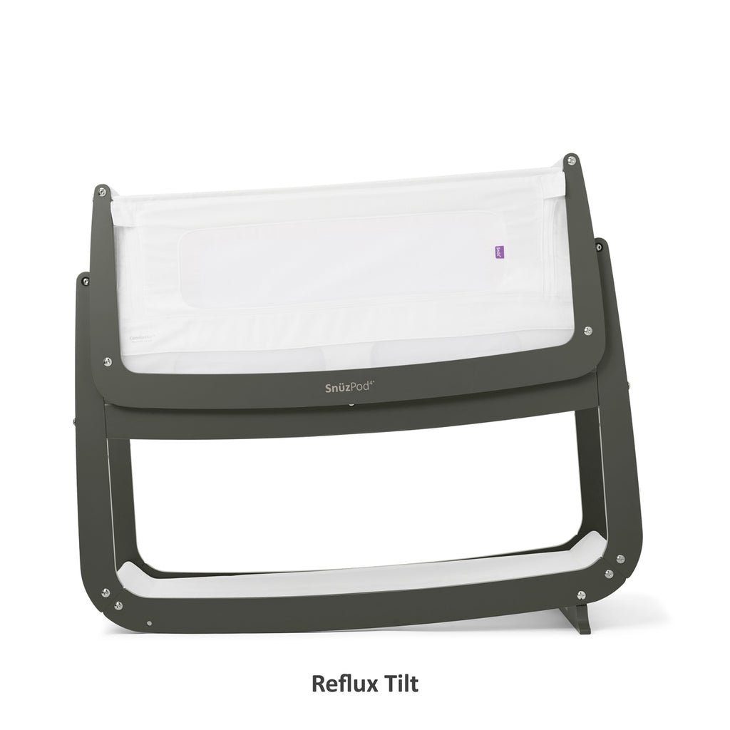 SnuzPod4 Bedside Crib - Sage - Reflux Tilt - The Baby Service