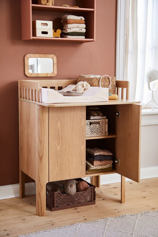 Flexa Nova Changing Table - Oak - Nursery - The Baby Service - Lifestyle