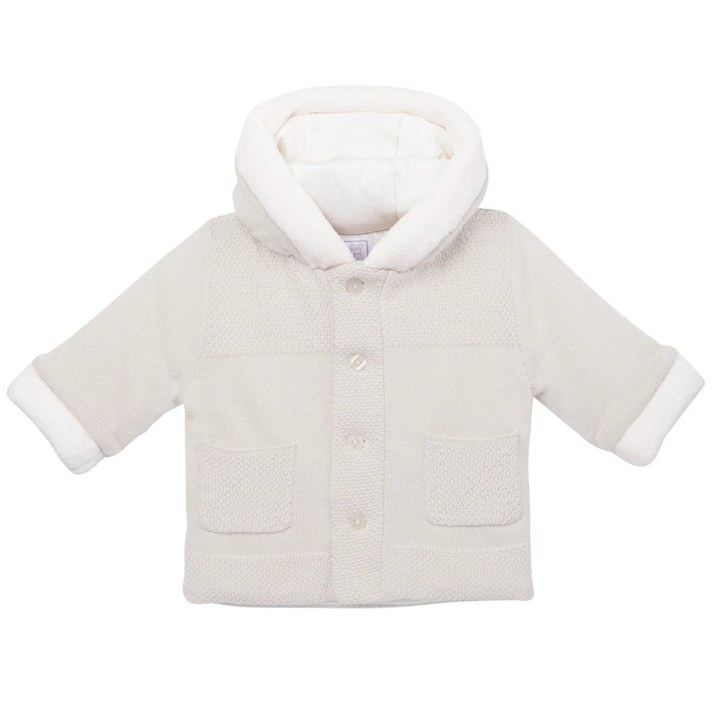 Emile et Rose - Holland Stone PomPom Hooded Knit Jacket - The Baby Service - 