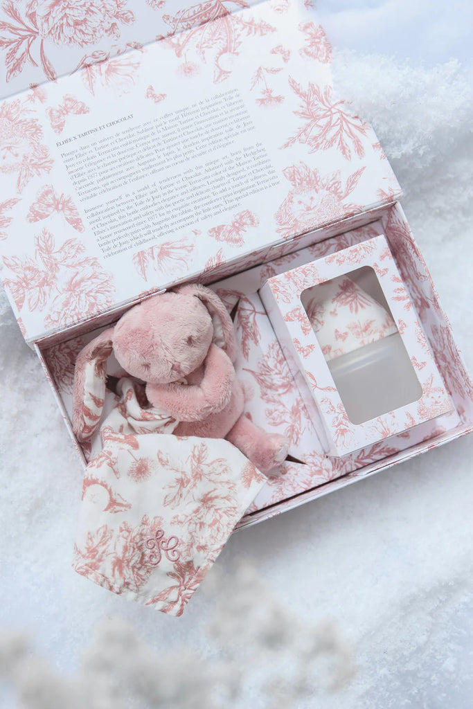 Tartine Et Chocolat x Élhée Bottle and Comforter Gift Set Toile de jouy Pink - Gift Sets