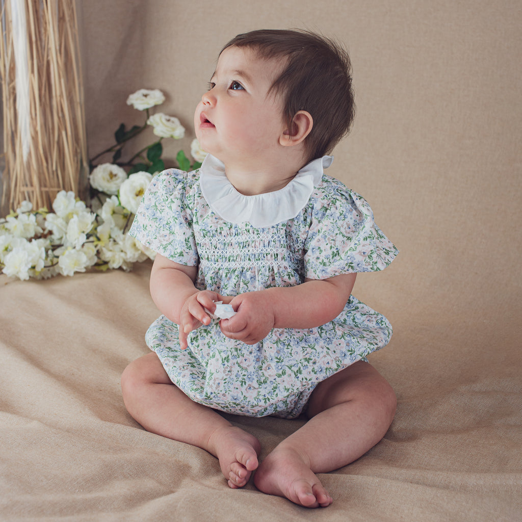 Coccode - Smocked Fantasy Floral Romper - The Baby Service