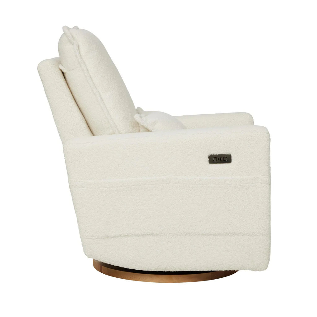 iL Tutto - Frankie Electric Recliner Glider Nursery Chair in Coconut Teddy - The Baby Service - Side