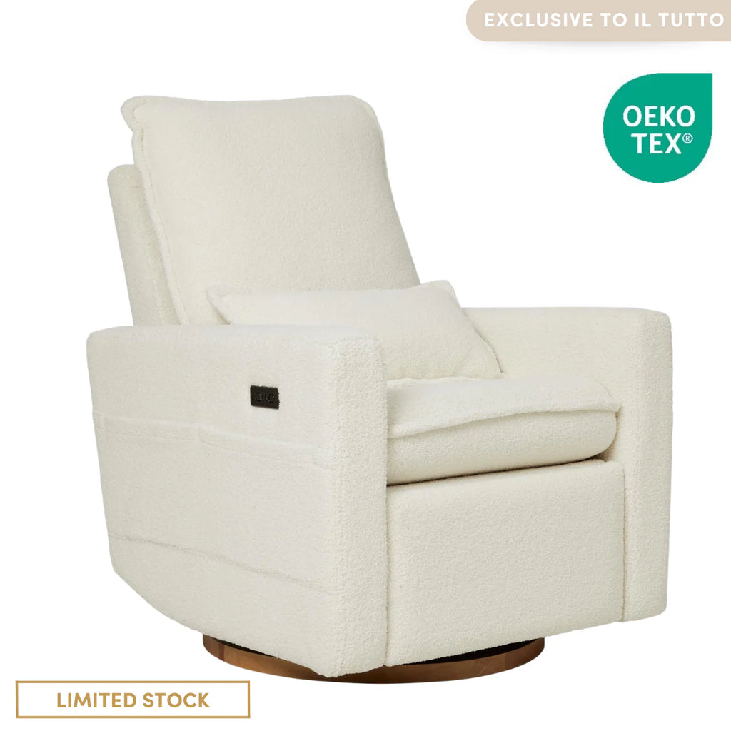 iL Tutto - Frankie Electric Recliner Glider Nursery Chair in Coconut Teddy - The Baby Service - 